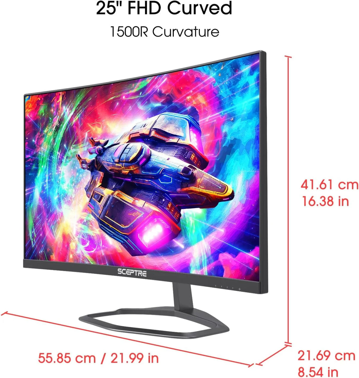 Curved 24.5-inch Gaming Monitor 240Hz 1080p 1ms DisplayPort HDMI Blue Light Shift Built-in Speakers Machine Black G795