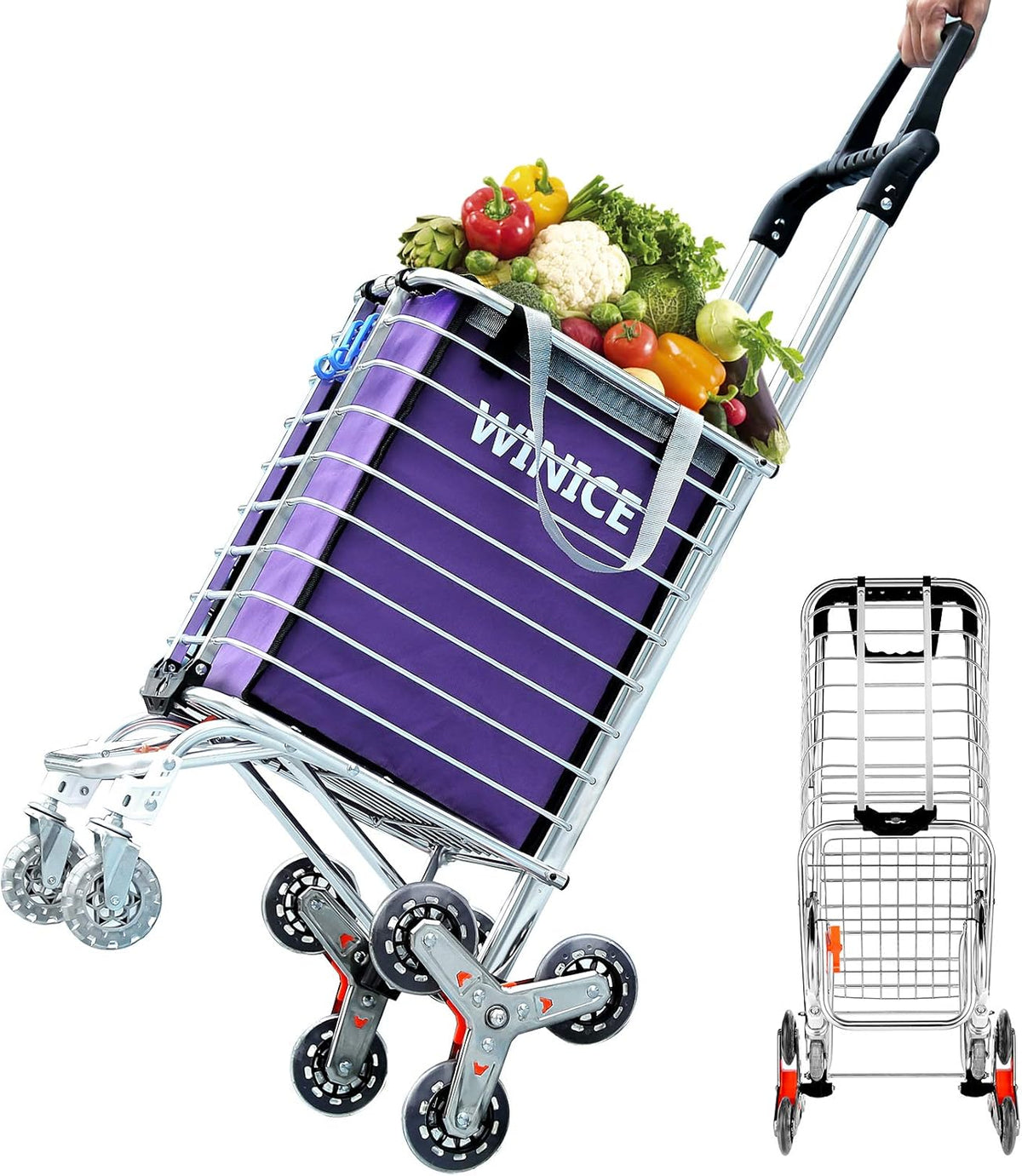Blue Heavy Duty Stair Climbing Shopping Cart I16428