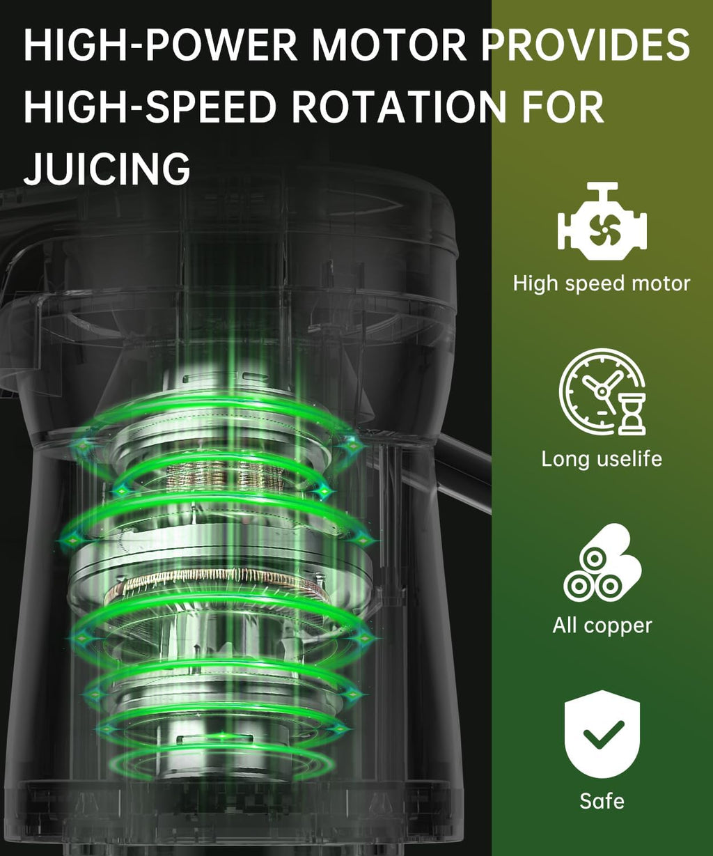 500W Stainless Steel Juicer with 3 Inch Wide Chute F233