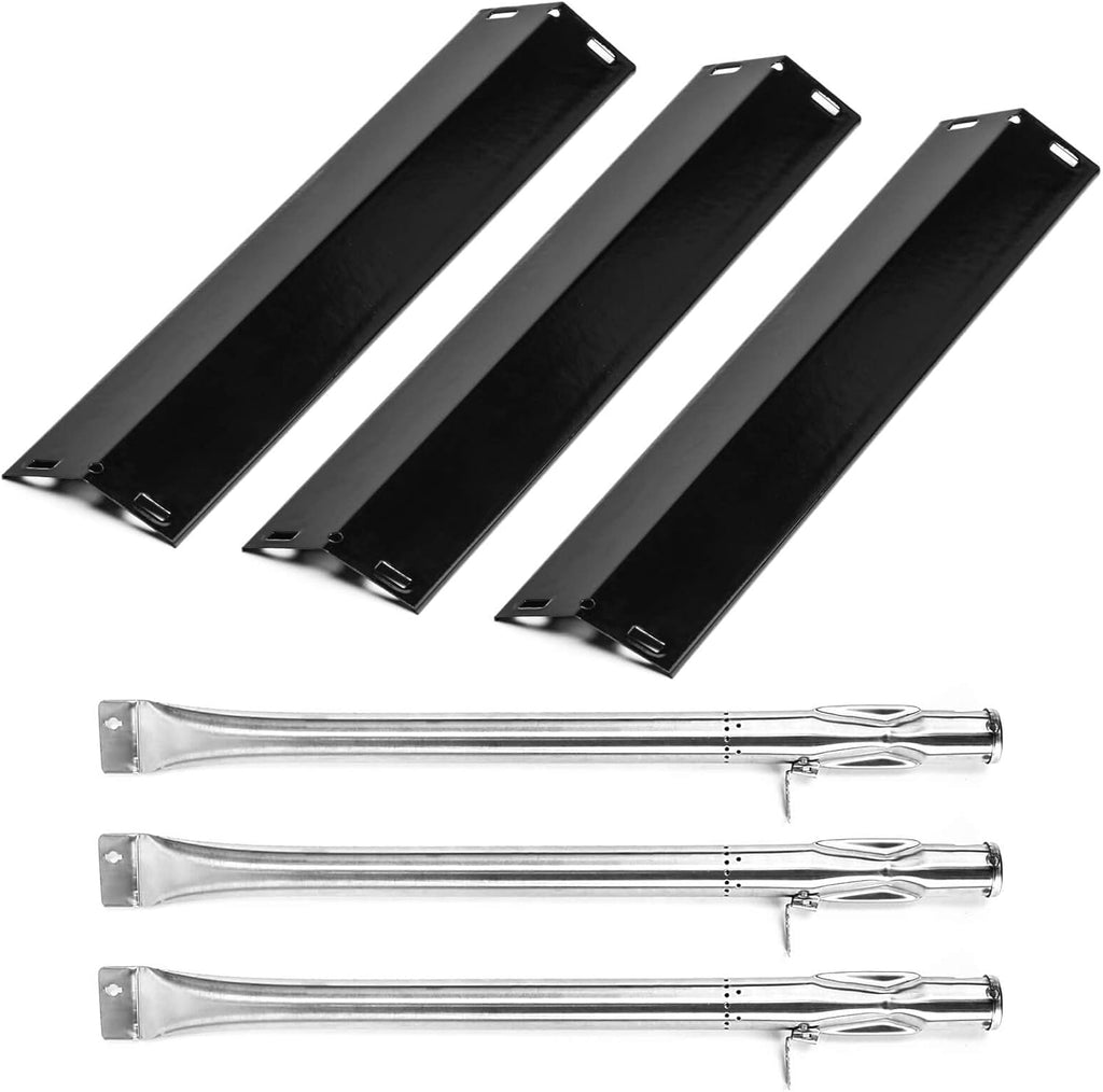 Stainless Steel Grill Burner with Porcelain-Enameled Heat Plate L463