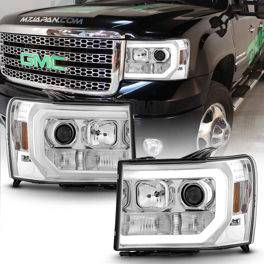Black LED Projector Headlights Driver & Passenger Side B2563