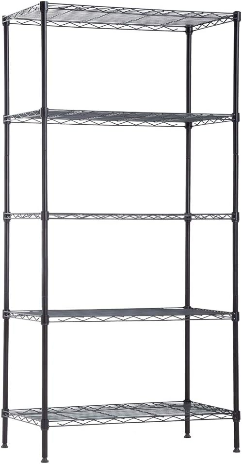 Wire Shelving Unit Metal Shelf Organizer Heavy Duty Rack 14 Dx24 Wx60 H H30411