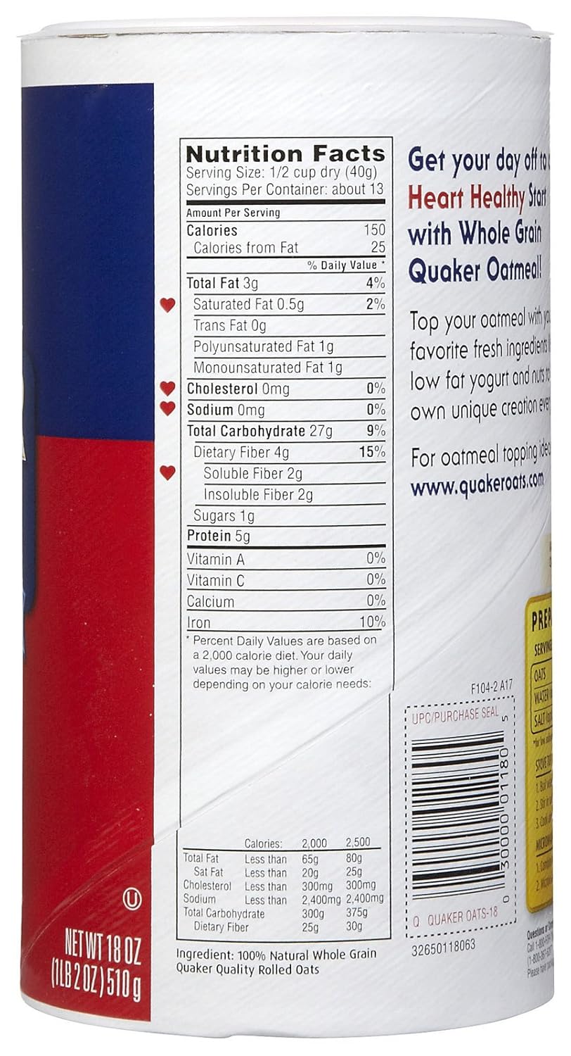 Standard Oatmeal Quick - 18 oz - 2 pk G848204
