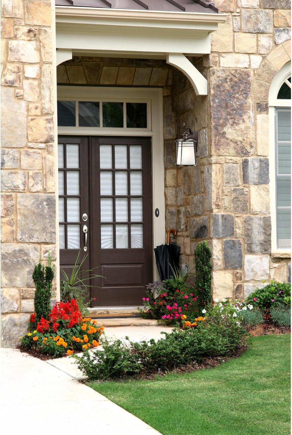 Weathered Bronze Exterior Wall Lantern with White Alabaster Glass L4672
