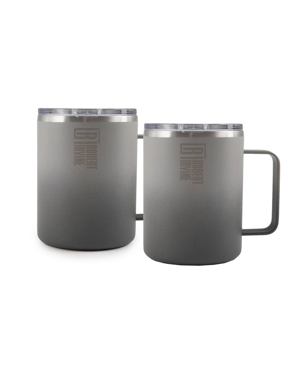 Insulated Coffee Mugs, Set of 2 - Gray X688968