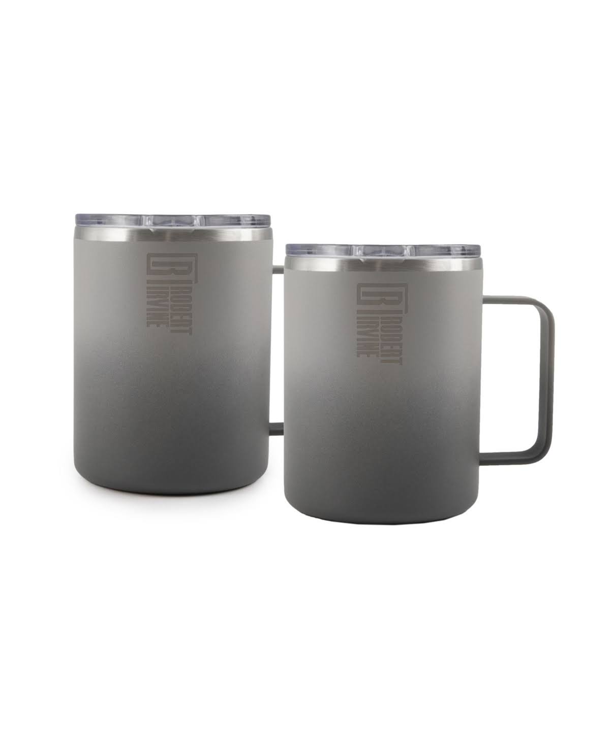 Insulated Coffee Mugs, Set of 2 - Gray X688968