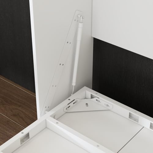 White Twin Murphy Bed with Drawer X6920