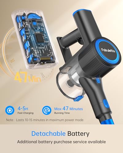 400W Lightweight Cordless Stick Vacuum with Detachable Battery (Blue) S51829
