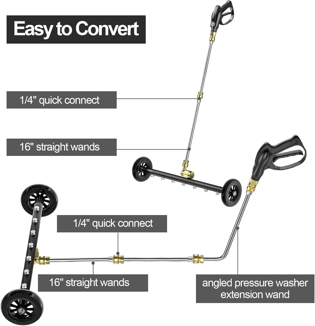 24 Inch Pressure Washer Water Broom with 3 Extension Wand S53090