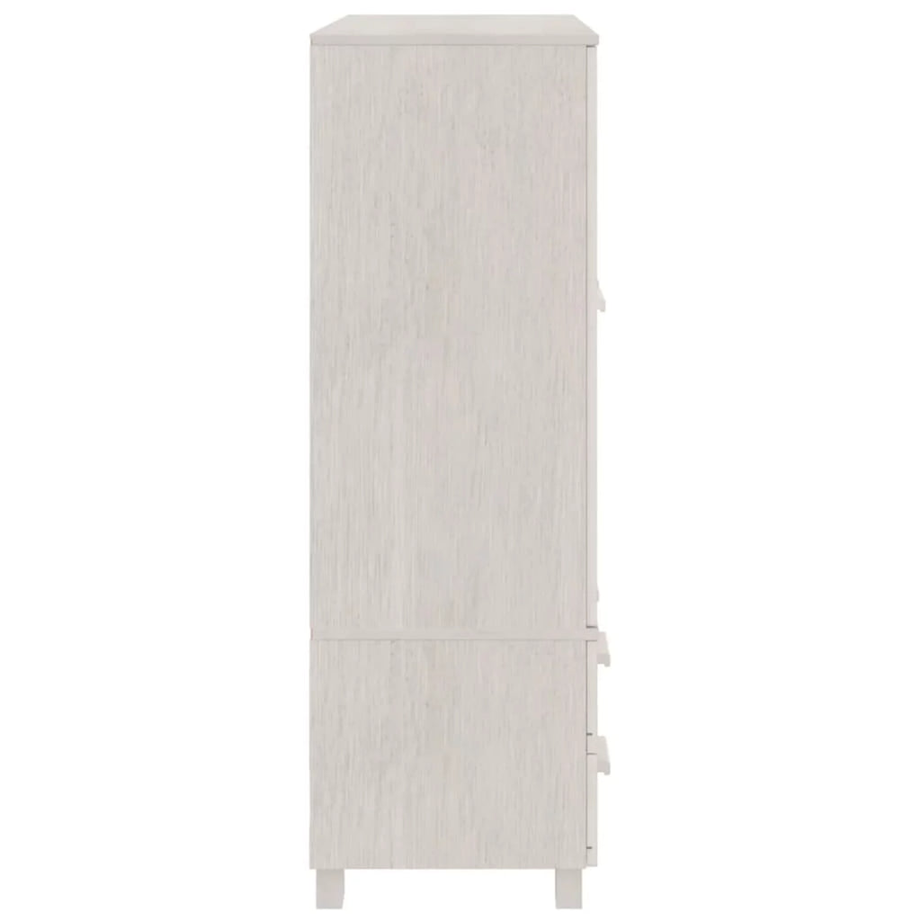 Pine Wood Wardrobe with Doors and Drawers W95586