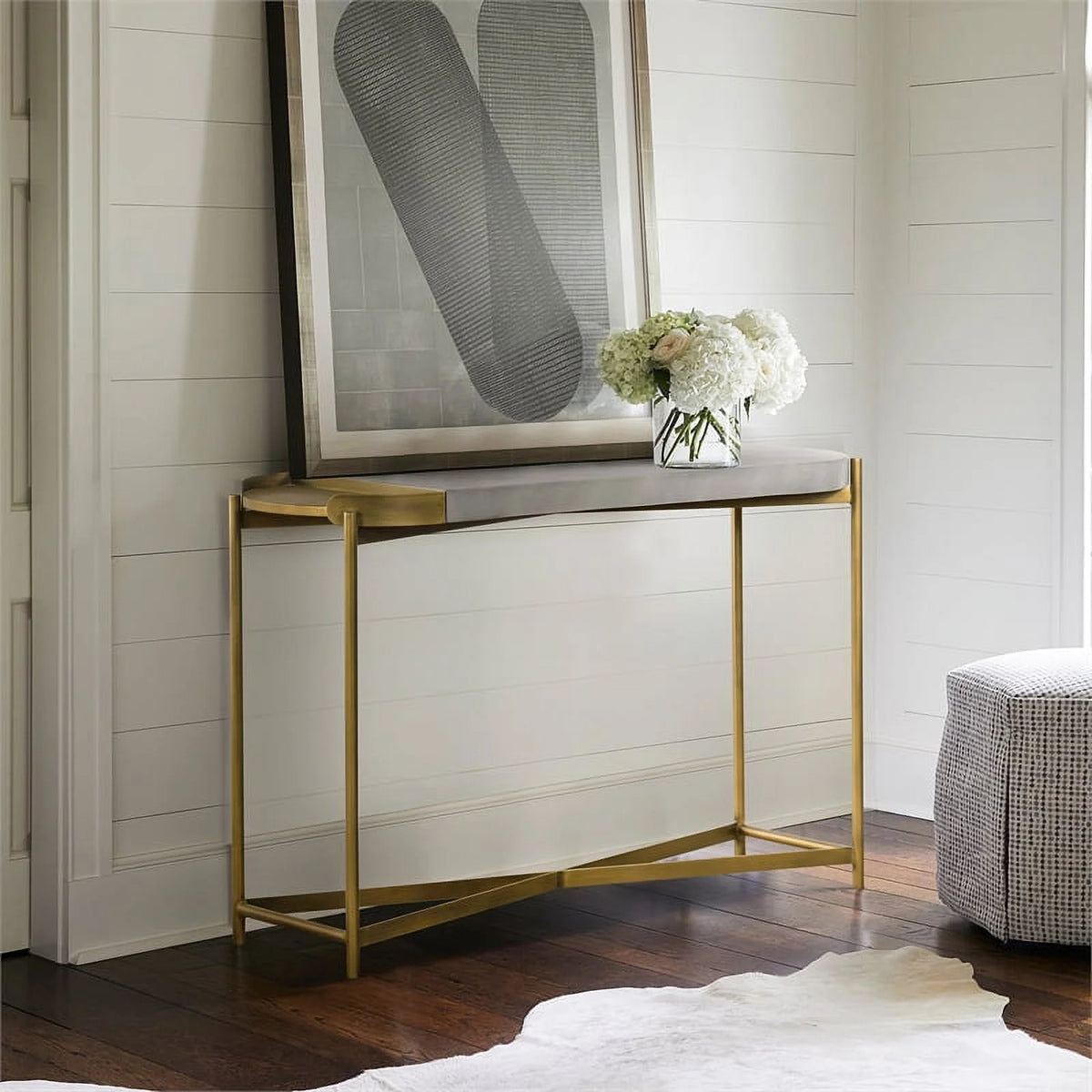 Modern Metal Concrete Console Table U11122
