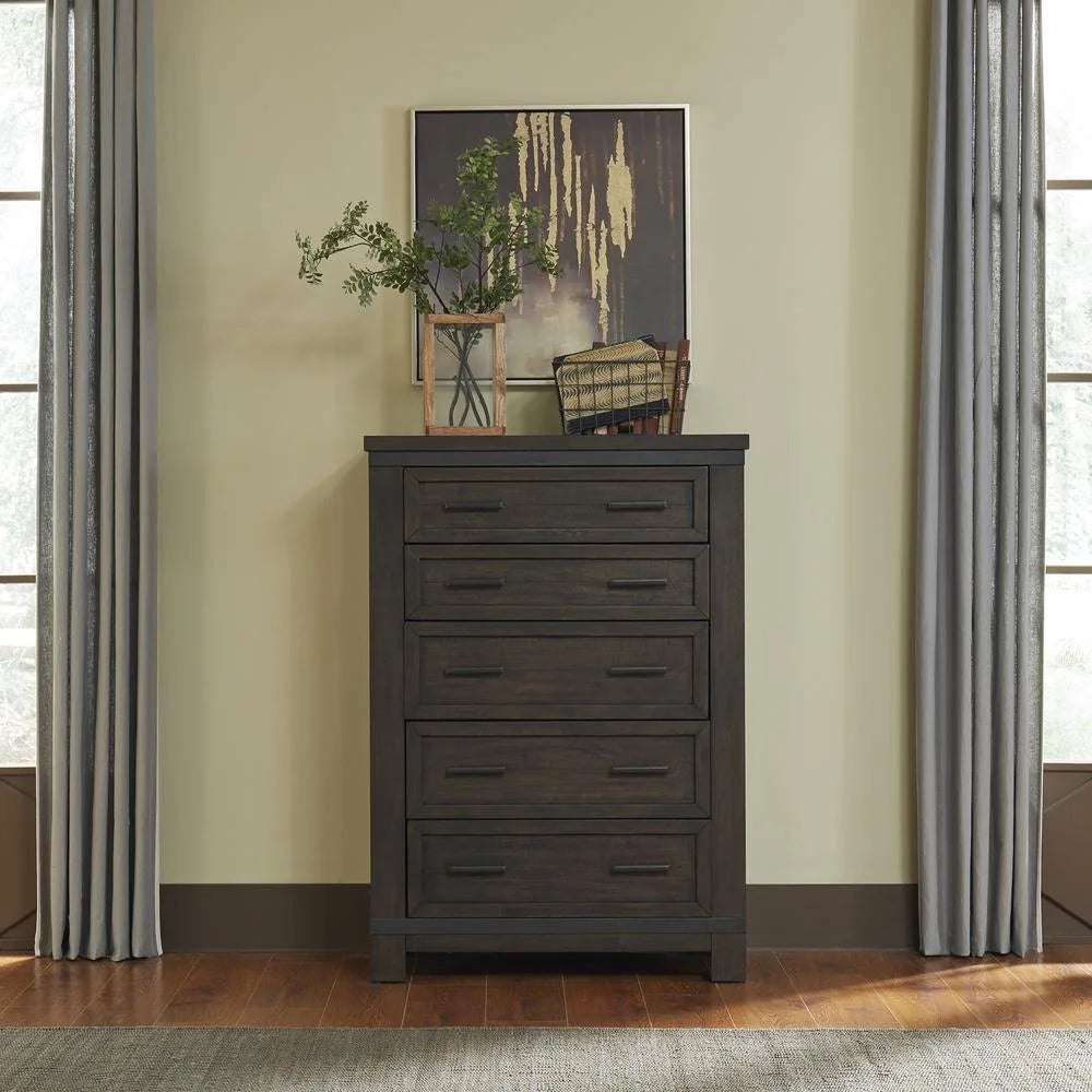 Dark Gray 5 Drawer Chest I95201