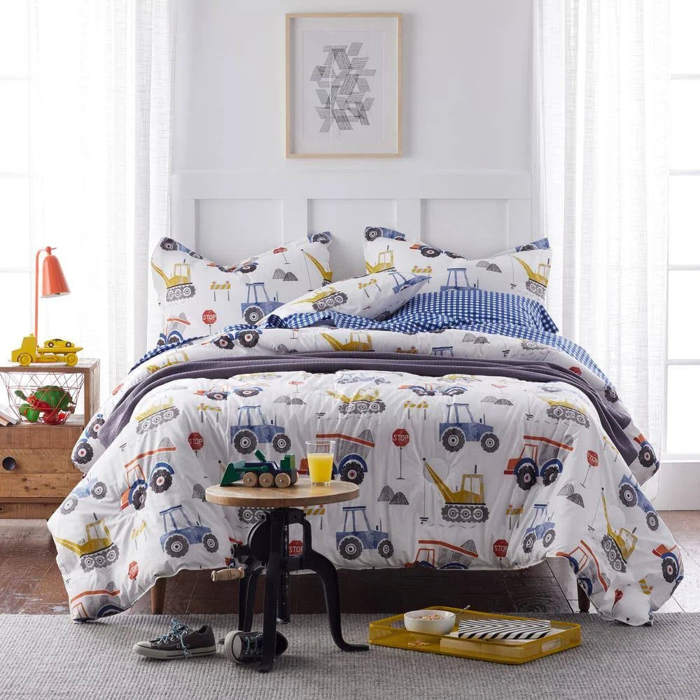 Multicolored Graphic Organic Cotton Twin Comforter N696674