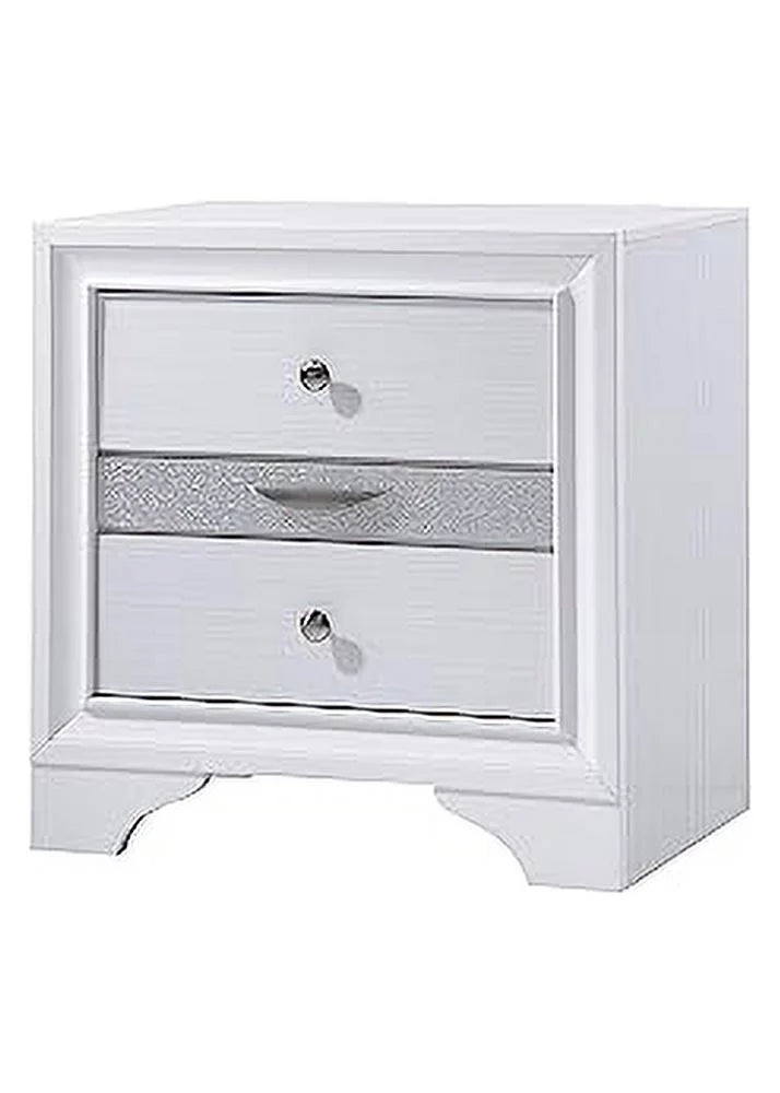 Queen Size 6-Piece Bedroom Set with Dresser Mirror Chest and 2 Night Stands Q190488