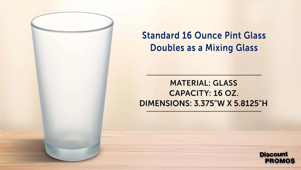 10 Frosted Pint Glasses Set 16 oz A485674