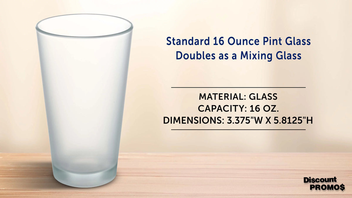 10 Frosted Pint Glasses Set 16 oz A485674