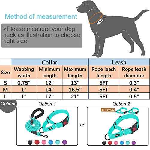 2 Packs Reflective Martingale Dog Collar L3452
