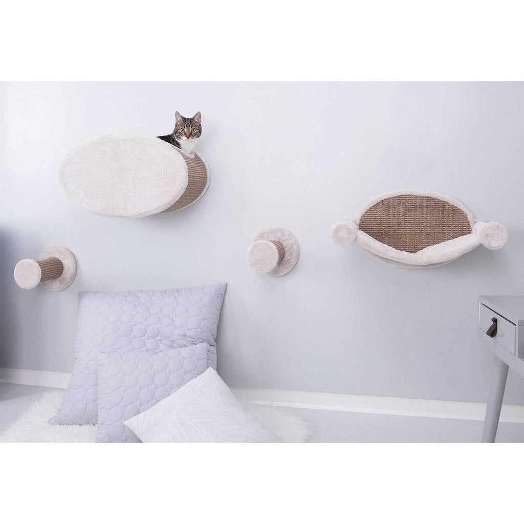 Wall Mounted Cat Lounge Set Hammock and Condo with Two Steps X664523