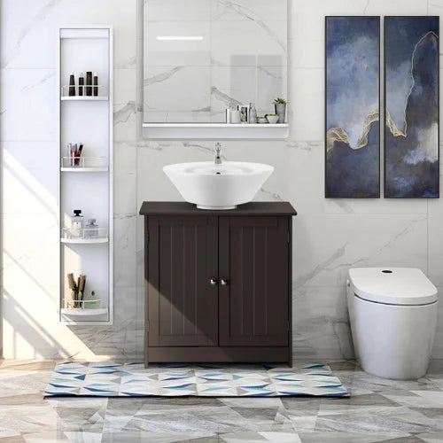 Espresso Bathroom Vanity with 2 Doors Adjustable Shelf I544