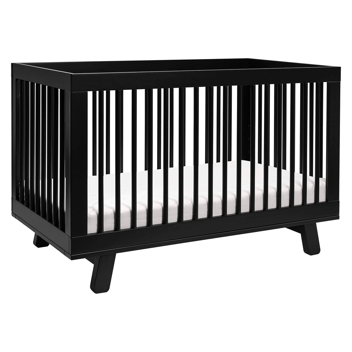 Black 3-in-1 Convertible Crib with Toddler Bed Conversion Kit S719