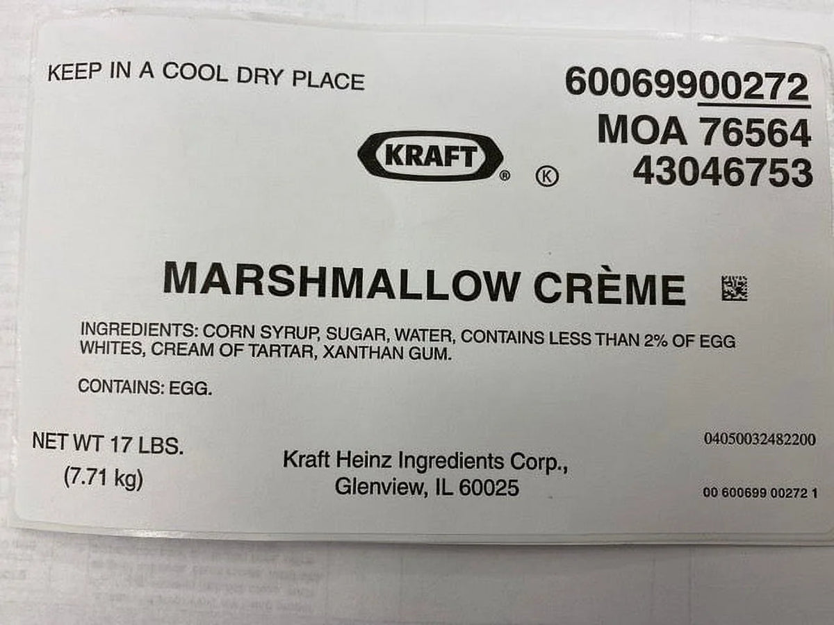 Marshmallow Cream, 17 lb B444