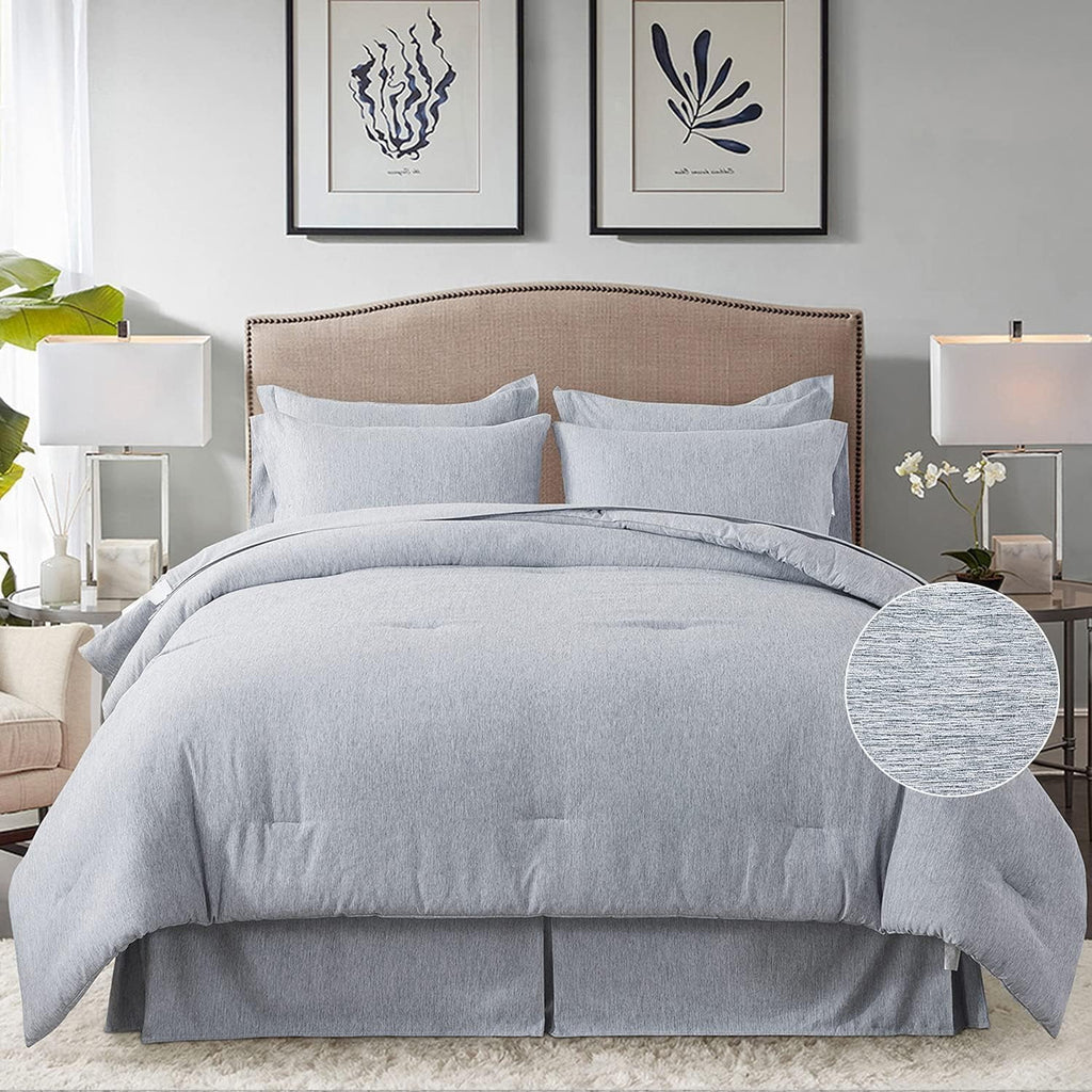 Cal King 8 Piece Cationic Dyeing Comforter Set O83420