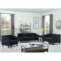 3 Piece Velvet Upholstered Sofa Loveseat and Chair O885