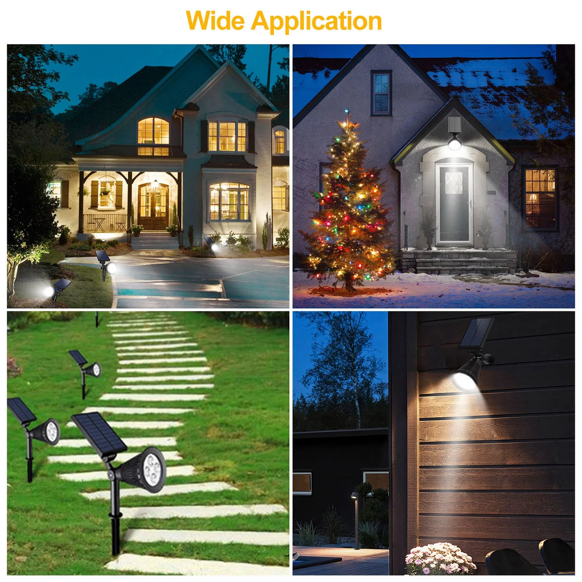 4 Pcs Solar Dusk To Dawn Outdoor Light H47246