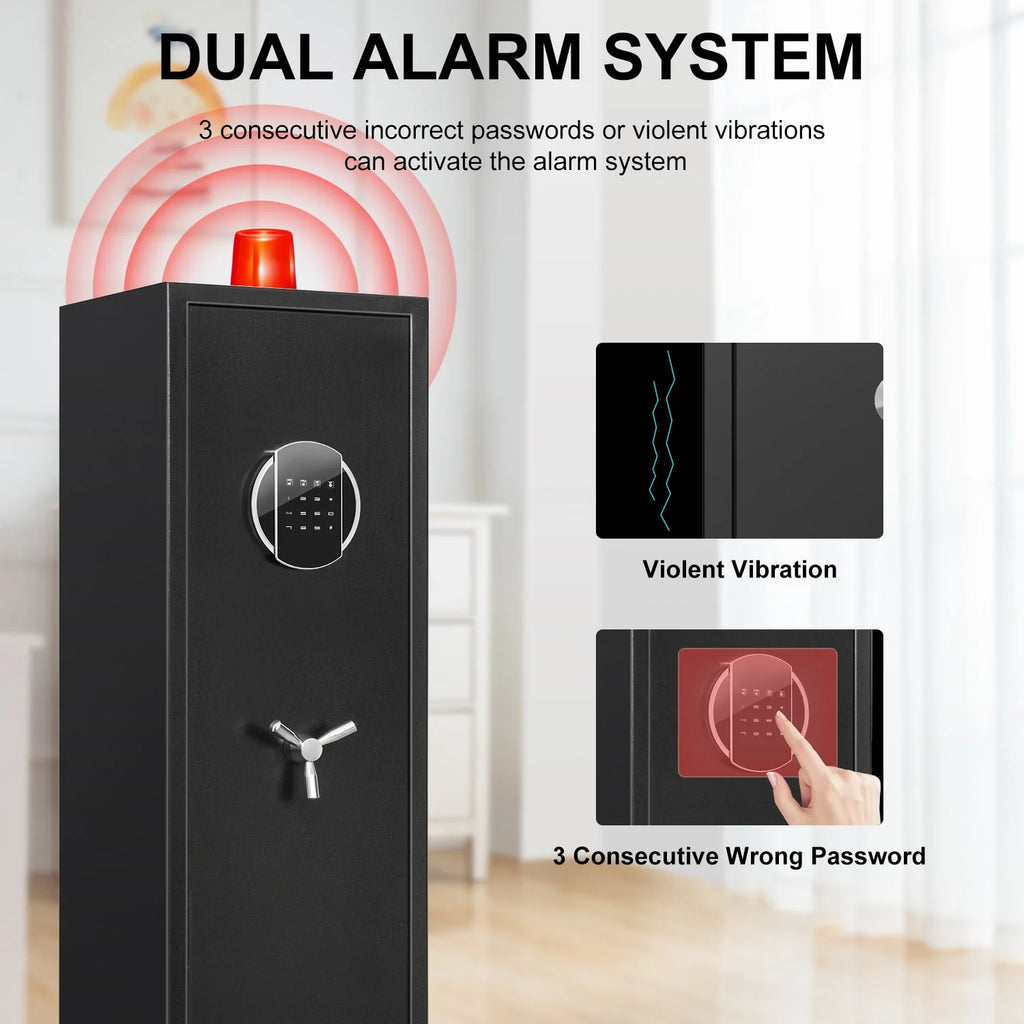 3-5 Long Gun Safe with Backlit Keypad J4024