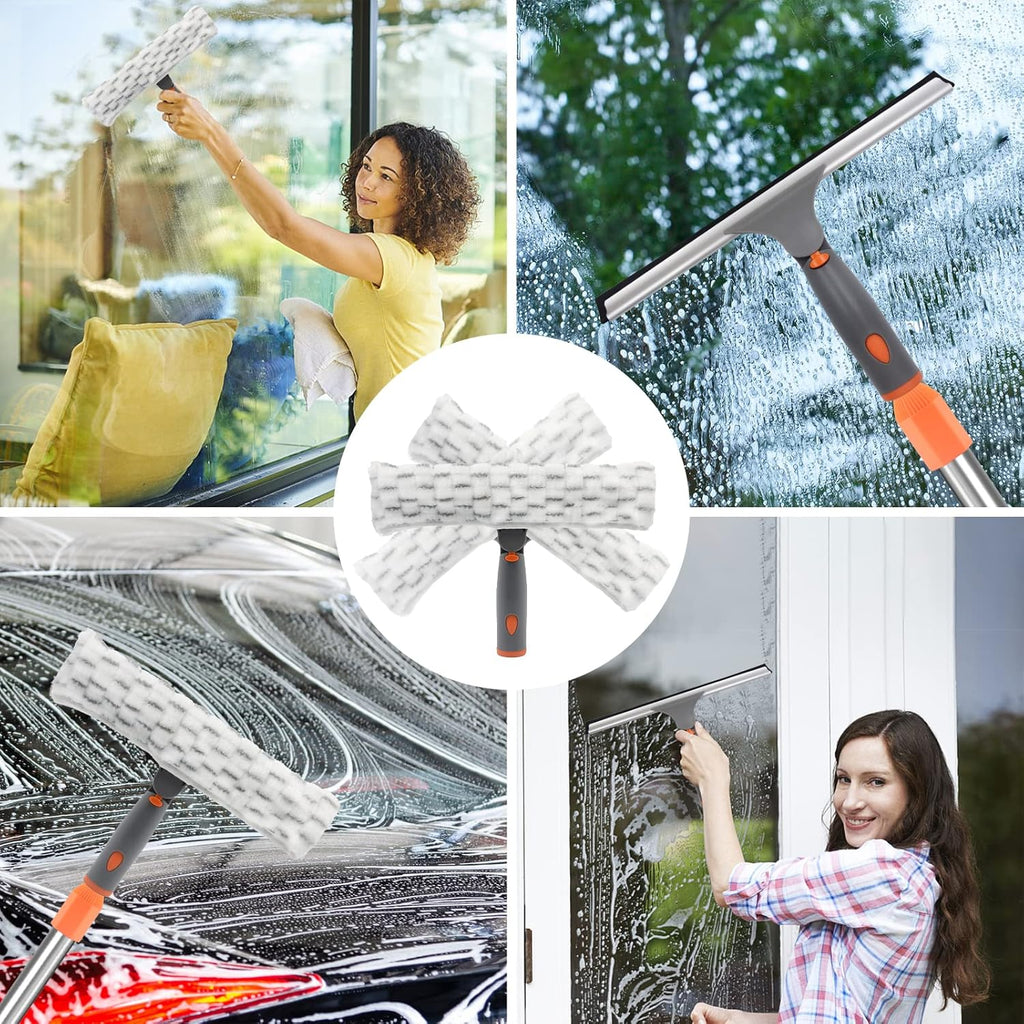11” Microfiber Cloth and 12” Wide Squeegee Cleaner Kit, Pack of 2 L466171