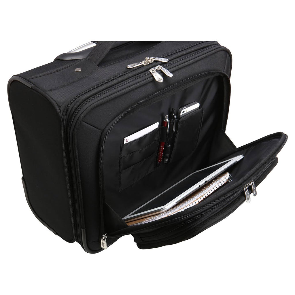 Black 14x22 2-Wheeled Laptop Travel Case C2987