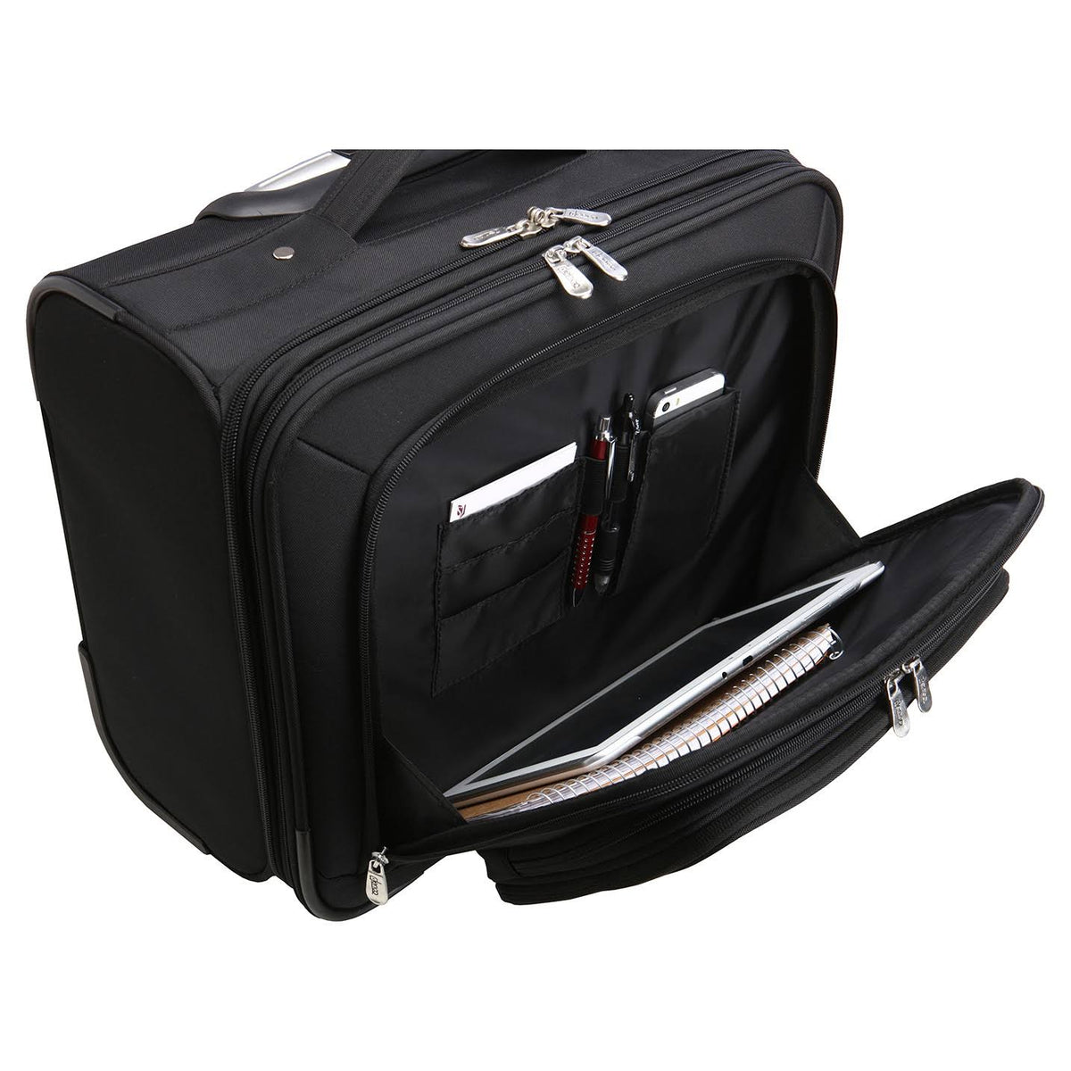 Black 14x22 2-Wheeled Laptop Travel Case C2987