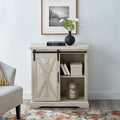 White Oak Sliding Barn Door Accent Cabinet G7473