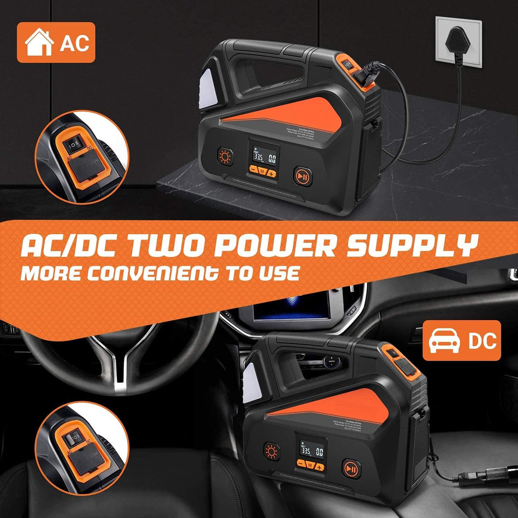 Car Tire Inflator Portable Air Compressor with Pressure Gauge, Pack of 2 I4403
