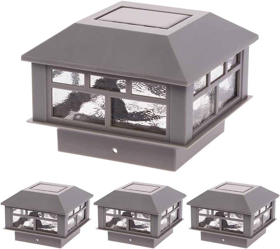 White 8 Pack Solar Powered LED Post Cap Lights Z136