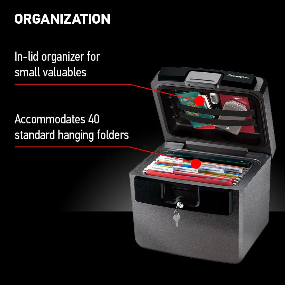 Fire-Resistant Water-Resistant Key Lock Safe Box 0.65 cu. ft. I30120