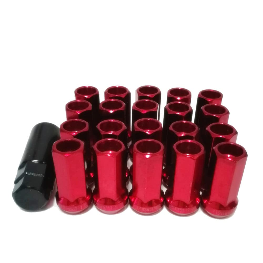 Red Open End Alloy Steel Wheel Lug Nuts, 20 Piece Set S23251