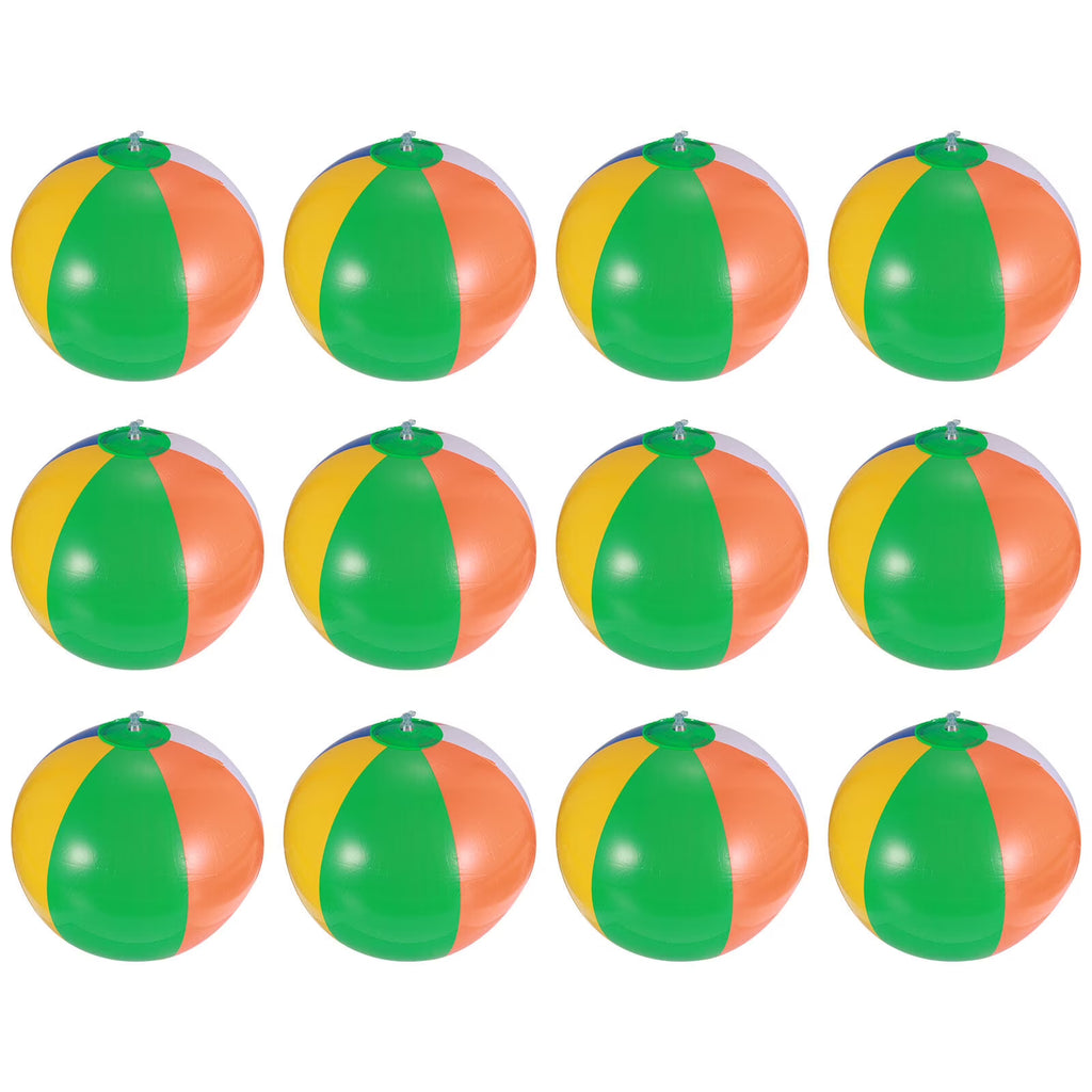 12 Pcs Inflatable Beach Balls Pool Toys O468