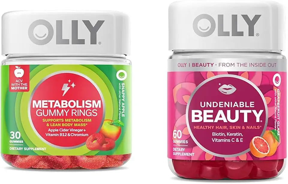 Apple Cider Vinegar Vitamin B12 Chromium Gummy Rings and Biotin Vitamin C Keratin Beauty Gummy B440164