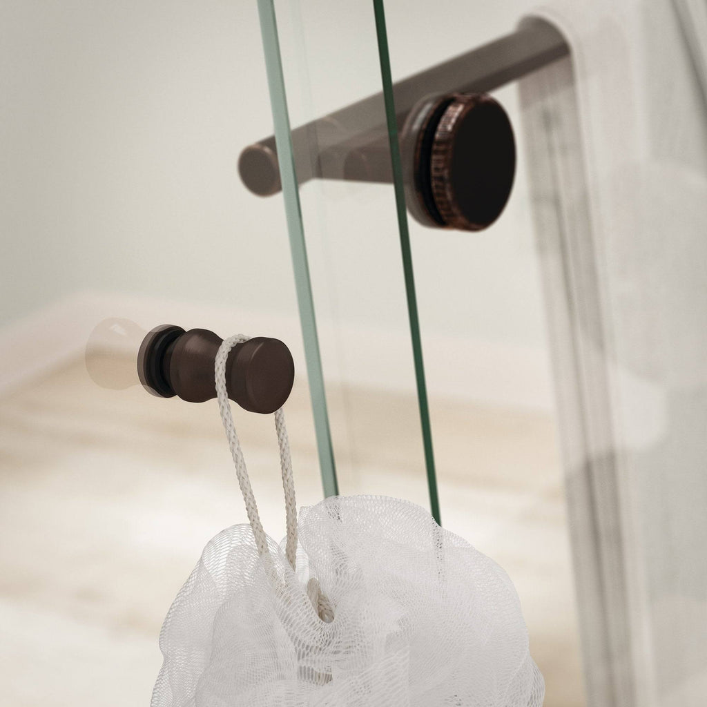 Bronze Sliding Semi Frameless Shower Door Q1620
