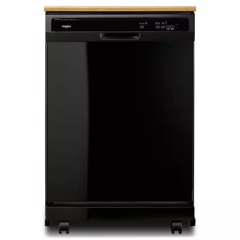 Black Front Control Heavy-Duty Portable Dishwasher with 12-Place Settings Q795608