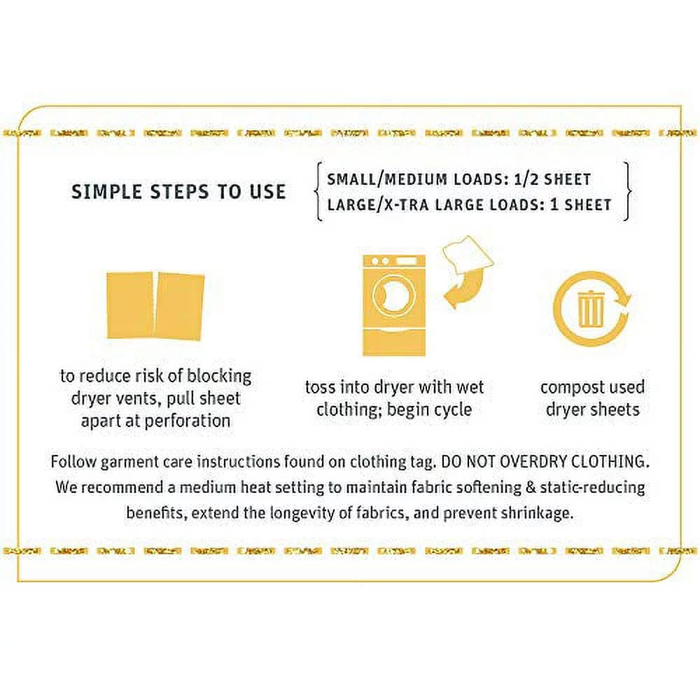Baby Laundry Dryer Sheets Calming Chamomile 3 Count B131651