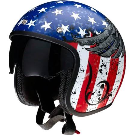 Open Face Helmet Red/Blue/White XS R41748