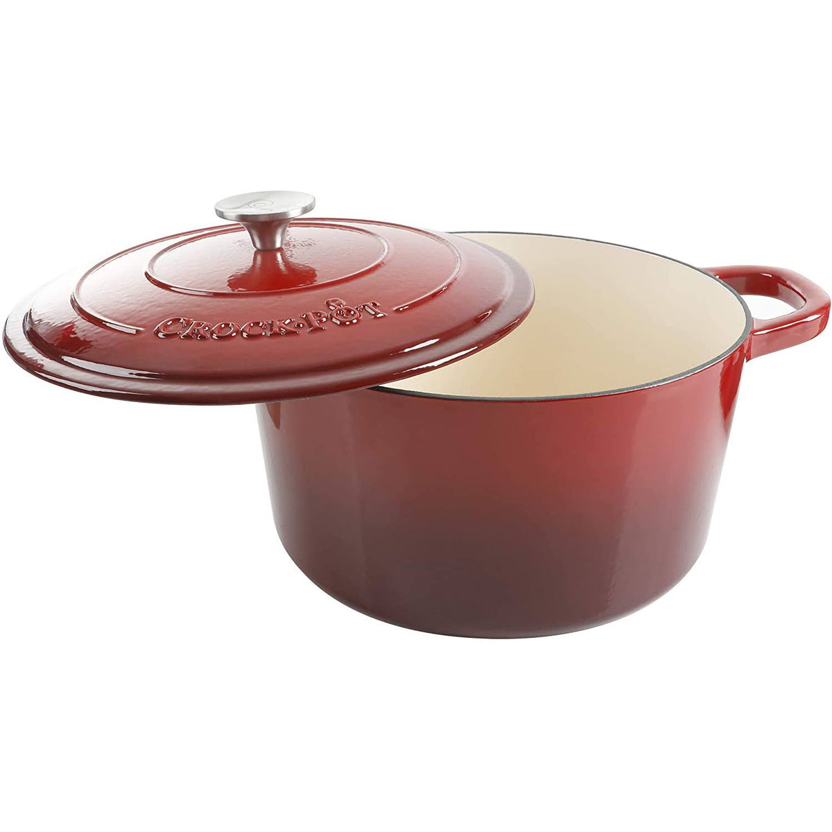 Scarlet Red 7-Quart Cast Iron Dutch Oven L596780