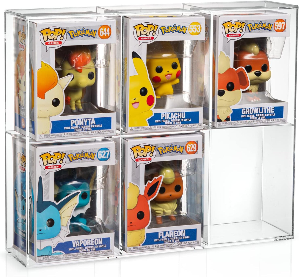 Pack of 2 Acrylic Display Case for 6 Regular Size Funko Pop Boxes G304849