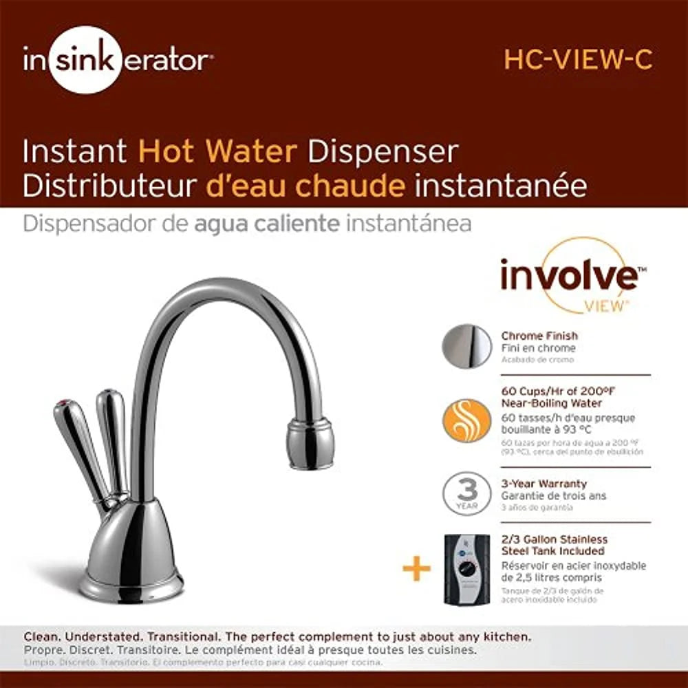 Chrome Instant Hot Cold Water Dispenser System X7012