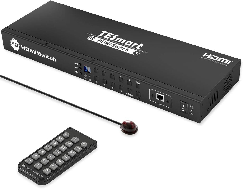 16×1 HDMI Switch 4K@60Hz HDCP 2.2 with Rack-Ears X631464