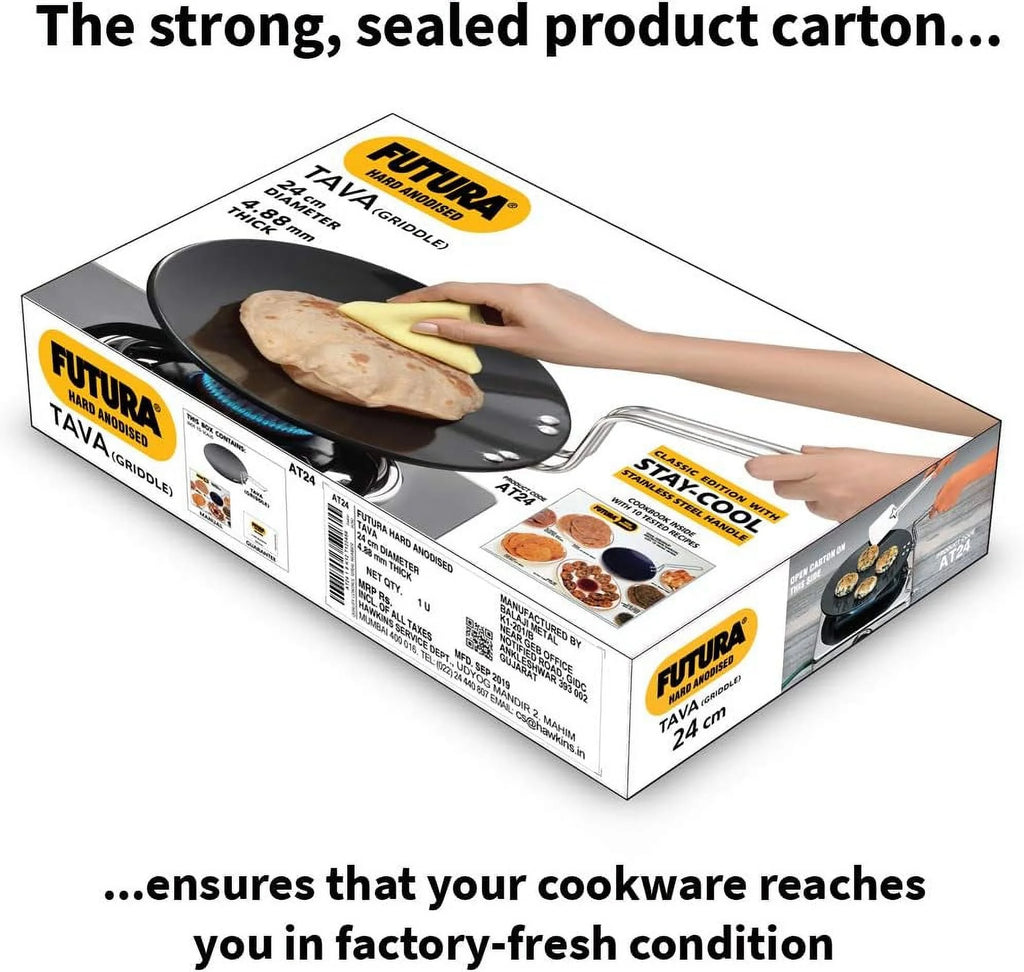 Hard Anodized Concave Griddle Tava 9.5Inch I89890