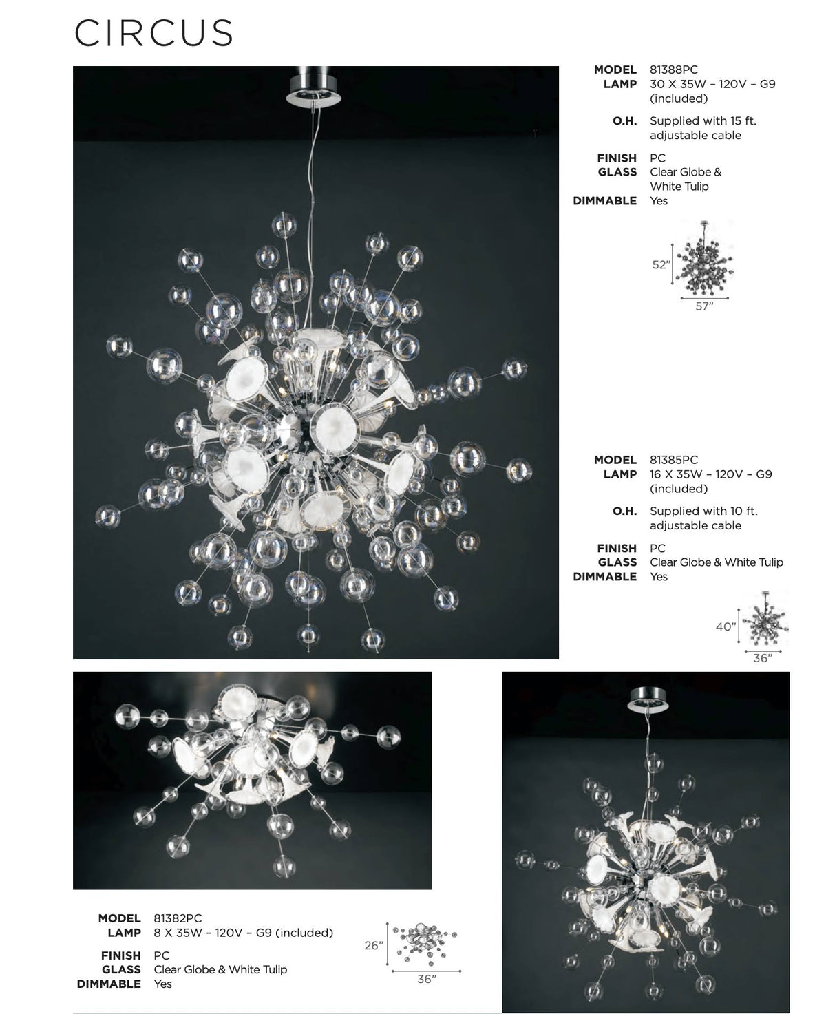 Circus Ceiling 8 Light K487
