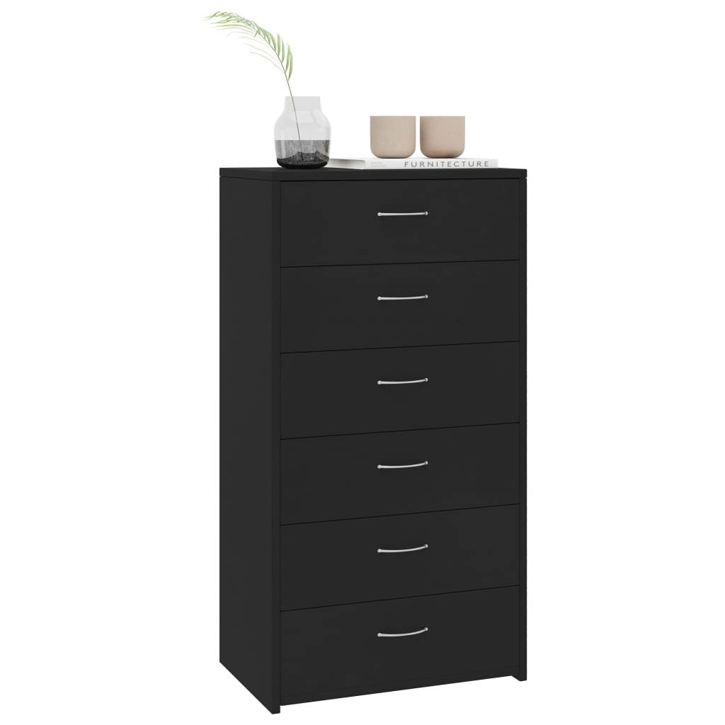 White 6 Drawer Sideboard Chipboard H75688